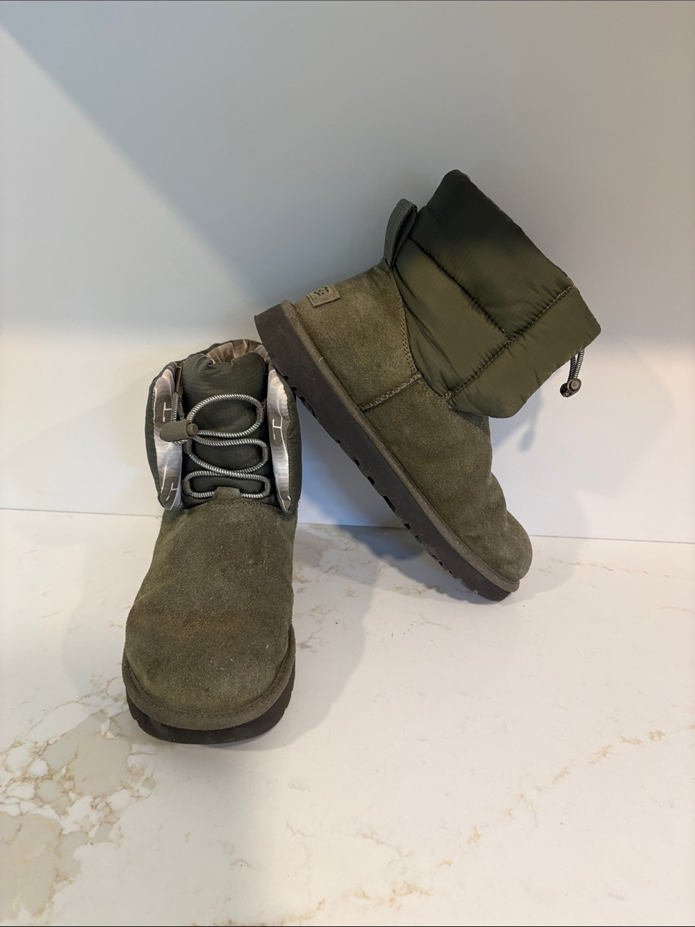 UGG Olive Green Suede Winter Boots